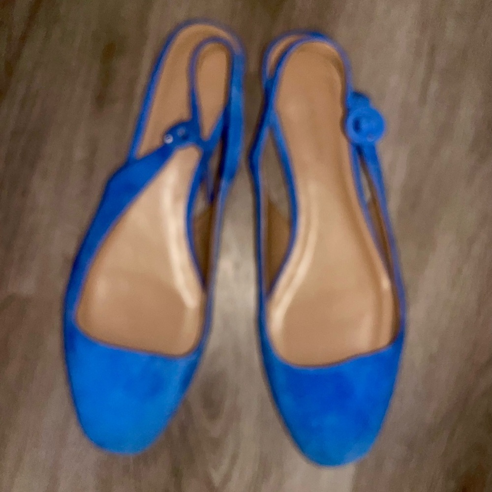 Banana Republic Blue Suede Sling-Backs 8